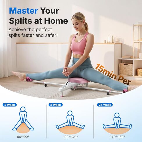 MERACH Split Machine, Leg Stretcher for Flexibility, 180° Stretching Equipment with 6-Level Length Adjustment & Comfortable Pad, Home Stretch Machine for Dance, Gymnastics, 300lbs Capacity in Saudi Arabia