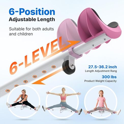 MERACH Split Machine, Leg Stretcher for Flexibility, 180° Stretching Equipment with 6-Level Length Adjustment & Comfortable Pad, Home Stretch Machine for Dance, Gymnastics, 300lbs Capacity in Saudi Arabia