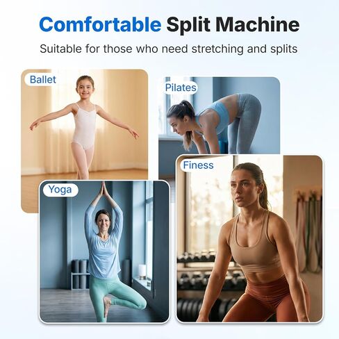 MERACH Split Machine, Leg Stretcher for Flexibility, 180° Stretching Equipment with 6-Level Length Adjustment & Comfortable Pad, Home Stretch Machine for Dance, Gymnastics, 300lbs Capacity in Saudi Arabia
