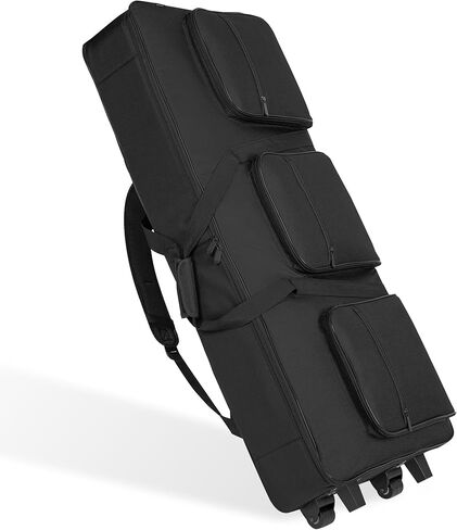 AKOZLIN Rolling 61 Keys Electric Piano Keyboard Gig Bag with Wheels and Adjustable Straps for 61 Note Keyboard and Accessaries in Saudi Arabia