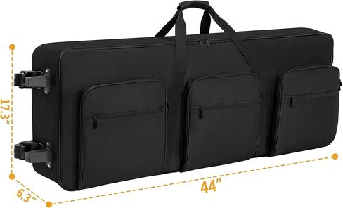 AKOZLIN Rolling 61 Keys Electric Piano Keyboard Gig Bag with Wheels and Adjustable Straps for 61 Note Keyboard and Accessaries in Saudi Arabia