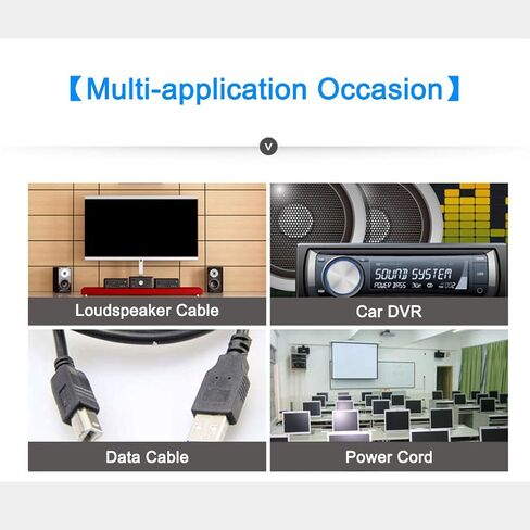 EMI RFI Noise Filter Cable Ring, Roctee 12 Pcs Ferrite Choke Snap On Noise Suppressor Cable Clip Electronic Ferrites Core for 7MM Diameter Wire (Black) in Kuwait