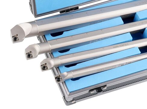 مجموعة قضبان مملة قابلة للفهرسة من 4 قطع من Accusize Industrial Tools Sclcr، بدون حشوات، تعمل مع Ccmt 32.5 وCctg 32.5 إدراجات، 1/2 بوصة، 5/8 بوصة، 3/4 بوصة، و1 بوصة، P252-S411 in Saudi Arabia