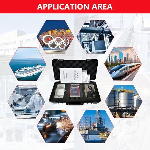 جهاز اختبار الخشونة عالي الدقة محمول باليد، مقياس خشونة رقمي بدقة 0.01 ميكرومتر مع 4 معلمات اختبار Ra Rq Rz Rt، مجهز بكتلة معايرة قياسية in Kuwait