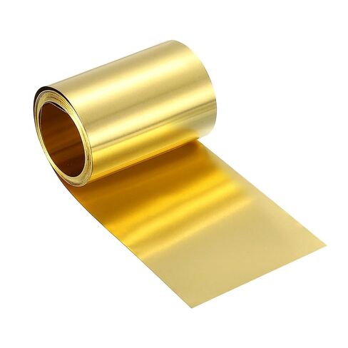 uxcell Brass Sheet Roll, 400" x 2" x 0.0004" Metal Flashing Brass Foil Roll for Crafting, Electrical DIY Projects Repairs, Gold in Saudi Arabia