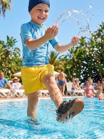 Kids Water Shoes for Boys Girls Toddler Quick-Dry Barefoot Aqua Socks for Beach Swim Pool Wide Toe Box Non-Slip in Saudi Arabia