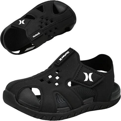 Hurley Kids Water Shoes – Quick-Dry Protective Toe Sandals with Adjustable Strap & Grip Sole for Beach, Pool, River & Summer Outdoor Play- River in Saudi Arabia