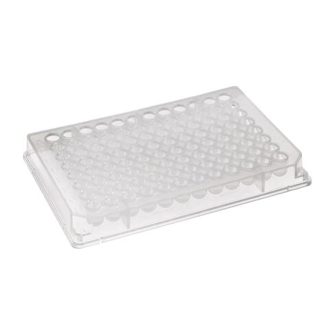 Corning 3788 Polystyrene Round Bottom 96 Well Clear Microplate, With Lid (Case of 100) in Saudi Arabia