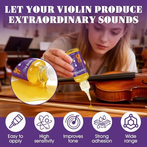 JAOJAO Professional Liquid Rosin for Violin, Viola & Cello - High Friction Formula for Enhanced Tone & Reduced Noise, 55ml in Kuwait