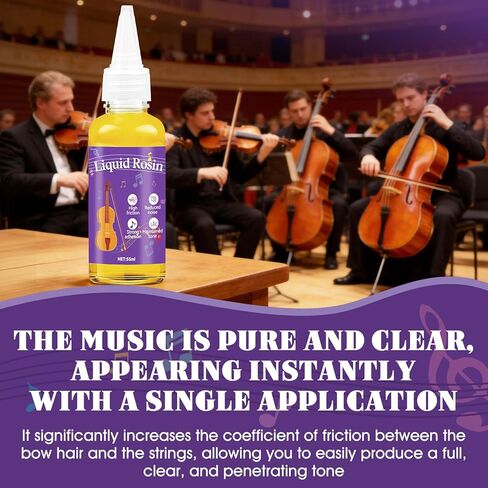 JAOJAO Professional Liquid Rosin for Violin, Viola & Cello - High Friction Formula for Enhanced Tone & Reduced Noise, 55ml in Kuwait