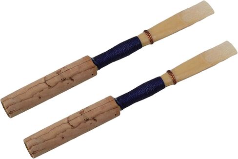 BQLZR Oboe Reeds Cork Reeds Strength متوسطة 2.5 مصنوعة يدويًا من قصب المزمار مع أنبوب بلاستيكي للمبتدئين، حزمة من 5 ملحقات المزمار in Saudi Arabia