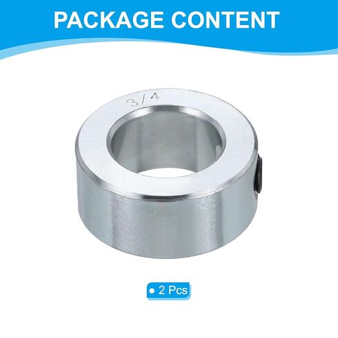 PATIKIL 1/4" Bore Axle Shaft Collars, 4Pcs Carbon Steel Screw Shaft Collars for Wheelbarrow Industry Machine Tools Agricultural Implements, Silver in Kuwait