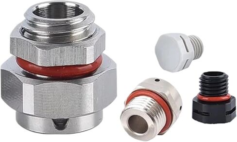 1/10 قطعة من الفولاذ المقاوم للصدأ/المعدن/النايلون المقاوم للماء، برغي قابس تهوية عادم تلقائي M5-M20 صمام تهوية للهواء (M8X1.25 بدون صامولة، METAL_1PC) in Kuwait