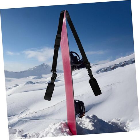 Yardwe Adjustable Ski Strap and Carrier for Skis and Snowboards Lightweight and Portable Snowboard Holder Comfortable Padded Shoulder Strap for and Storage in Saudi Arabia