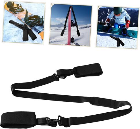 Yardwe Adjustable Ski Strap and Carrier for Skis and Snowboards Lightweight and Portable Snowboard Holder Comfortable Padded Shoulder Strap for and Storage in Saudi Arabia