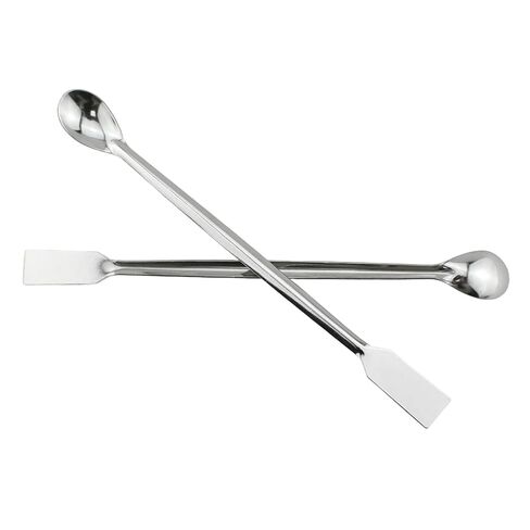 10PCS 2 in 1 Stainless Steel Laboratory Spoon 7.6 Inch Silver Sampling Scoop Bartending Utensils Suitable for Bars Schools Homes Laboratories Gatherings in Saudi Arabia