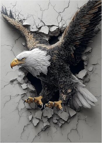 American Flag Eagle Puzzles for Adults 1000 Pieces, USA Patriotic Faith Country Jigsaw Puzzle, United States Bird Puzzles Bald Eagle in Saudi Arabia