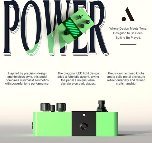 AKLOT Compressor Electric Guitar Pedal: Smooth Studio-Level Compression for Clean Sustain, Dynamic Touch-Responsive Control, Level & Sustain Knobs, Mini Guitar Effect Pedal True Bypass, NEON PulseLock in Kuwait