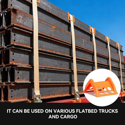 24-Piece Heavy-Duty Flatbed Cargo Edge Protectors - Corner Guards for Cargo Straps, Tarps, and Freight Protection (orange) in Saudi Arabia