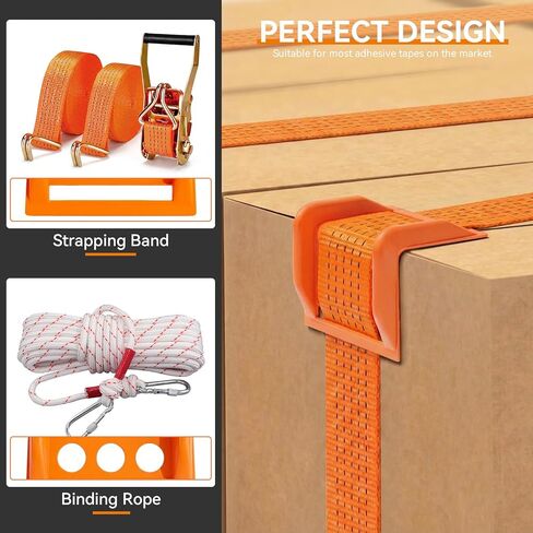 24-Piece Heavy-Duty Flatbed Cargo Edge Protectors - Corner Guards for Cargo Straps, Tarps, and Freight Protection (orange) in Saudi Arabia