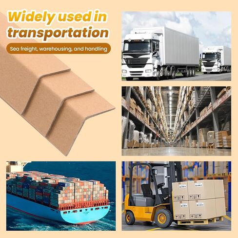 واقي حافة الورق المقوى 60 قطعة زوايا من الورق المقوى المقوى على شكل حرف V للشحن 2 بوصة × 2 بوصة × 48 بوصة واقيات زوايا البليت واقي زوايا الصندوق واقي زوايا المصعد in Kuwait