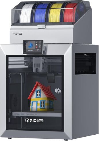 QIDI Q2 3D Printer 2025 Upgrade, Enclosed FDM with 65℃ Heated Chamber, Ultra Air Filtration, 600mm/s High Speed, AI Camera, Full Auto Leveling, 270x270x256mm Build Volume, from Beginner to Expert in Saudi Arabia