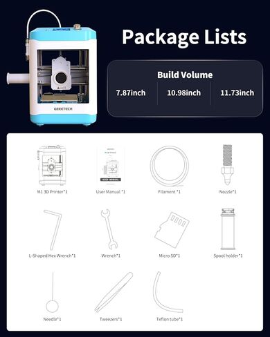 طابعة ثلاثية الأبعاد صغيرة مجمعة بالكامل للأطفال والمبتدئين - مجموعة بداية كاملة مع آلة طباعة ثلاثية الأبعاد ذات تسوية تلقائية، لفة واحدة من الشعيرات، وبطاقة SD، سرعة عالية 250 مم/ثانية، دقة عالية، للمنزل المدرسي in Kuwait