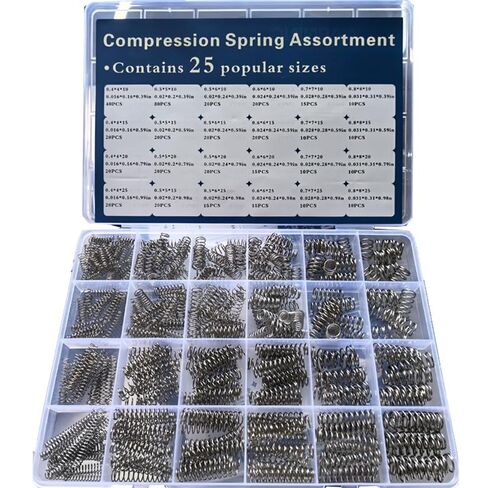 420 Pcs 24 Different Sizes Stainless Steel Springs, Spring Assortment for Shop and Home Repairs,Compression Springs Assortment Kit in Saudi Arabia