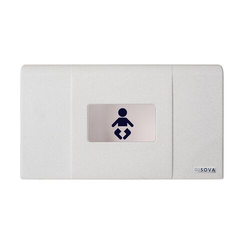 Sova Span Horizontal Surface Mount Baby Changing Station (EZ Mount Backer Plate Included) - Gray in Kuwait