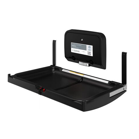 محطة تغيير حفاضات الأطفال من سوفا إيليمينت على السطح الأفقي مع موزع بطانة - أسود in Kuwait