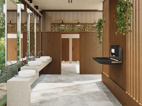 محطة تغيير حفاضات الأطفال من سوفا إيليمنت على السطح الأفقي مع موزع للبطانة والبطانة - أسود in Kuwait