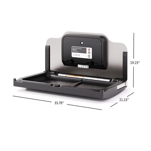 محطة تغيير حفاضات الأطفال من سوفا إيليمنت على السطح الأفقي مع موزع للبطانة والبطانة - أسود in Kuwait