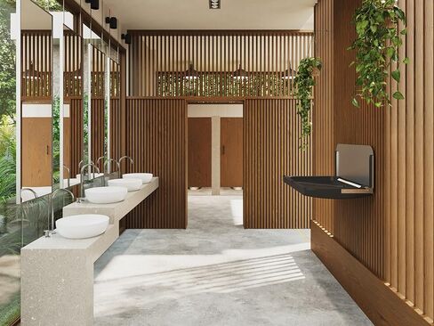 Sova Element Horizontal Surface Mount Baby Changing Station with Backsplash - Black in Saudi Arabia