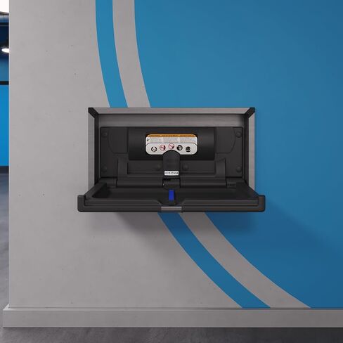 وحدة تغيير حفاضات الأطفال من سوفا أوريجن أفقية مزودة بشفة من الفولاذ المقاوم للصدأ - أسود/فولاذ مقاوم للصدأ in Kuwait