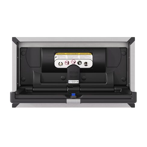 وحدة تغيير حفاضات الأطفال من سوفا أوريجن أفقية مزودة بشفة من الفولاذ المقاوم للصدأ - أسود/فولاذ مقاوم للصدأ in Kuwait