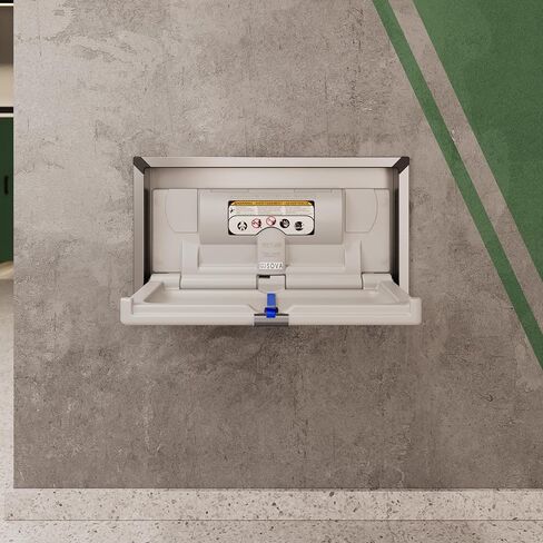 وحدة تغيير حفاضات الأطفال من سوفا أوريجن أفقية مزودة بشفة من الفولاذ المقاوم للصدأ - مقاومة للصدأ/رمادي in Kuwait