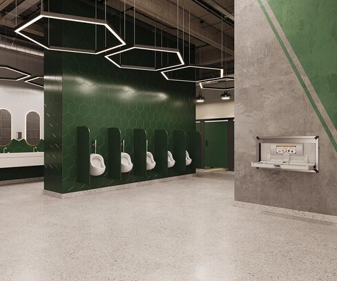 وحدة تغيير حفاضات الأطفال من سوفا أوريجن أفقية مزودة بشفة من الفولاذ المقاوم للصدأ - مقاومة للصدأ/رمادي in Kuwait