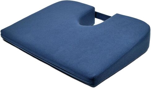 TUSH CUSH Home Office Orthopedic Large Computer Ergonomic Seat Cushion Original - Black Velour Fabric in Kuwait