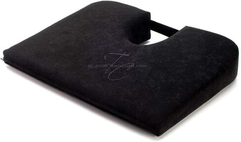 TUSH CUSH Home Office Orthopedic Large Computer Ergonomic Seat Cushion Original - Black Velour Fabric in Kuwait