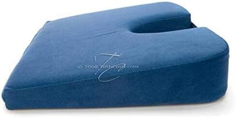 TUSH CUSH Home Office Orthopedic Large Computer Ergonomic Seat Cushion Original - Black Velour Fabric in Kuwait