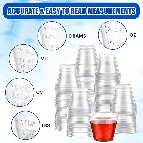 3000 Count 1 oz Disposable Medicine Cups with Graduated Dosage Lines for Pills or Liquid, Single Serve Measuring for Home, Nurse, Hospital, Medical Care, Resin Mixing, Mouthwash in Saudi Arabia