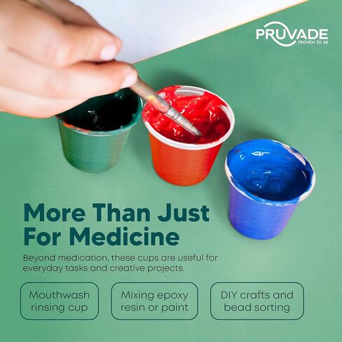 1000 عبوة 1 أونصة. أكواب طبية للاستعمال مرة واحدة مع خطوط جرعات متدرجة للحبوب أو السوائل، 1000 عبوة كبيرة، قياس جرعة واحدة للمنزل، والممرضة، والمستشفى، والرعاية الطبية |1000 عبوة in Kuwait