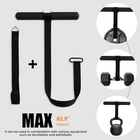 مقوي الساعد مع حزام المعصم، مدرب قوة قبضة الساعد من الفولاذ الكربوني السميك، حزام من النايلون بوزن 300 رطل للتدريب على السحب بذراع واحدة، مدرب المعصم في صالة الألعاب الرياضية المنزلية in Kuwait