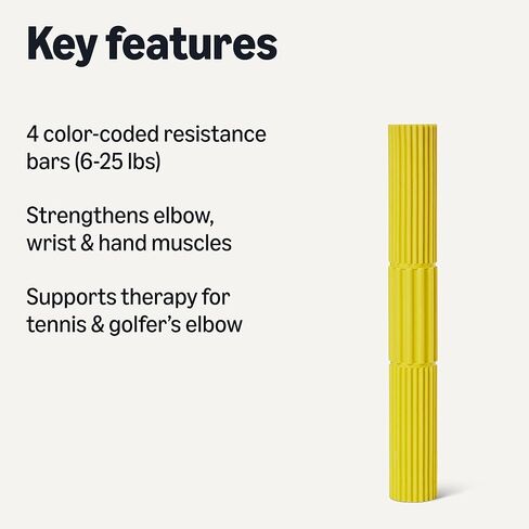 Amazon Basics Flexible Resistance Bar, Wrist and Forearm Strengthening Exercise Bars for Physical Therapy Training, Set of 4 in Saudi Arabia