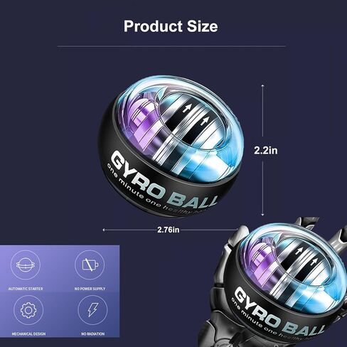 2026 جهاز تمرين كرة المعصم الجديد، كرة عزم دوران كورابول مع مصابيح LED وحقيبة محمولة، تغيير الألوان بـ 6 مستويات، كرة الطاقة لأذرع ومعصمين وأصابع أقوى in Kuwait