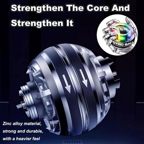 2026 جهاز تمرين كرة المعصم الجديد، كرة عزم دوران كورابول مع مصابيح LED وحقيبة محمولة، تغيير الألوان بـ 6 مستويات، كرة الطاقة لأذرع ومعصمين وأصابع أقوى in Kuwait