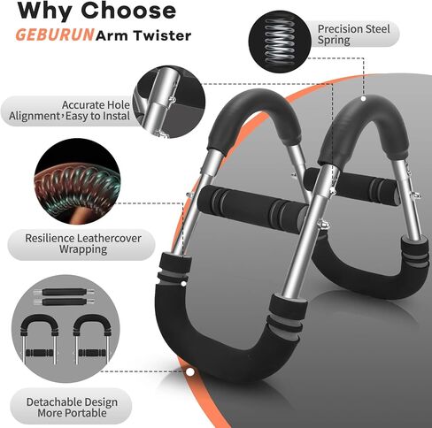 Twister Arm Trainer, 20-120 lb Adjustable Chest Workout Equipment, Gifts for Men Women, Forearm Strengthener Arm Exercise Equipment Ideas Gifts for Dad Husband,Chest Trainer for Home Workout Equipment in Saudi Arabia