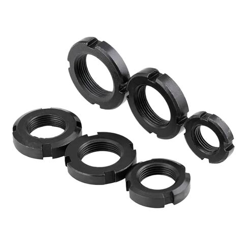 فتحة صامولة مستديرة مشقوقة 1 قطعة GB812 صامولة قفل دقيقة مستديرة/صامولة مستديرة/صامولة مشقوقة/صامولة مشقوقة/غطاء برغي بأربعة فتحات M10 M12 M14 M16 M18 M20-M60(M42x1.5-2pcs) in Kuwait