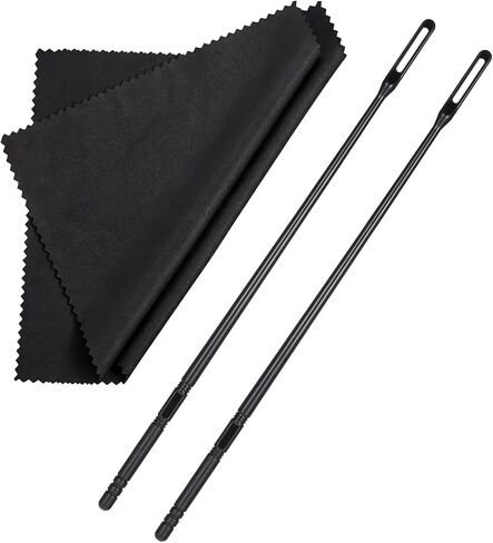 Flute Cleaning Rod, 2 Sets Black Flute Cleaning Rod and Cloth, Flutes Cleaner Clean Swabs in Saudi Arabia