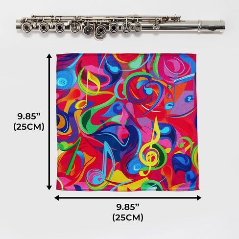 Silk C Flute Swab | 100% Pure Mulberry Silk | Safe & Gentle on Flutes | Non-Treated for Enhanced Absorption & Drying | Premium Stitching | 10"x10" (Otters, 10"x10") in Saudi Arabia